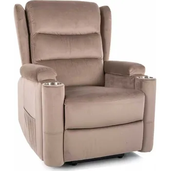 Křeslo Polohovací křeslo Pontils Velvet, béžová