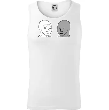 Wojak (Feels Guy) a NPC - Tílko pánské Core - XL ( Bílá )
