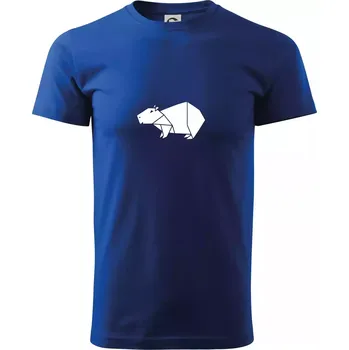 Pánské tričko Origami kapybara - Triko extra velké (5-8XL) - 8XL ( Královská modrá )