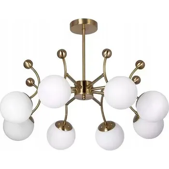 Stropní svítidlo lustr koule mléčné sklo vintage 8xE27