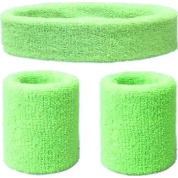 Sada sportovní čelenky a dvou potítek Barevné bavlněné provedení Savý materiál na sport, běh, cyklistiku i míčové hry petrolejová