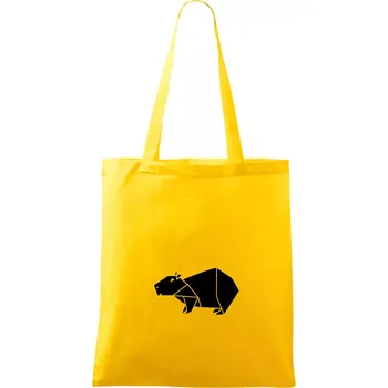 Origami kapybara - Taška bavlněná - 42 x 38 cm ( Žlutá )