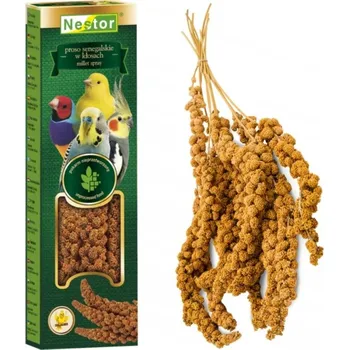 Krmivo pro ptáka NESTOR Proso senegalské žluté celé klasy pamlsek pro ptáky papoušky v klasech