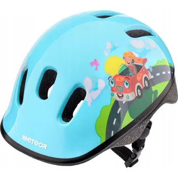 Cyklistická přilba NASTAVITELNÁ CYKLISTICKÁ PŘILBA DĚTSKÁ PRO DĚTI METEOR KS06 S 48-52