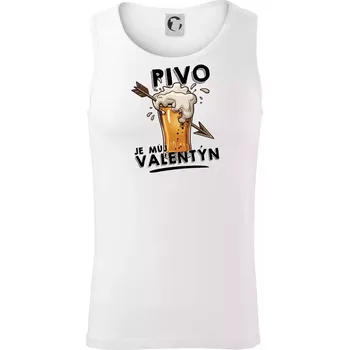 Pivo je můj valentýn - Tílko pánské Core - 2XL ( Bílá )