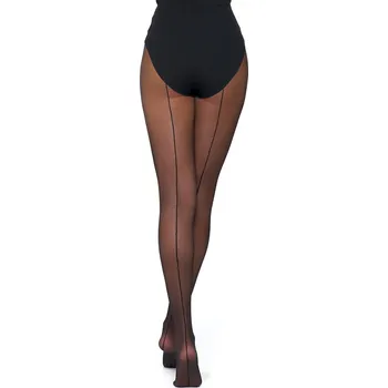 Dámské punčochy Vzorované Punčocháče Moraj CLEO02 20 DEN černé Nero velikost 3