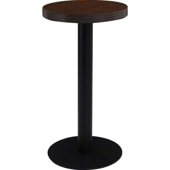 Zahradní stůl vidaXL Bistro stolek světle hnědý 40 cm MDF [286416] Barva: tmavě hnědá a černá