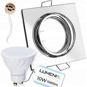 Žárovka Stropní svítidlo zapuštěné Lumenix 10 W patice GU10 stříbrné