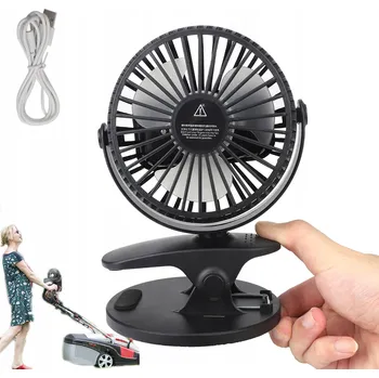 Domácí ventilátor USB STOLNÍ VENTILÁTOR AKUMULÁTOR MINI VĚTRÁK S KLIPEM, IDEÁLNÍ DO KOČÁRKU