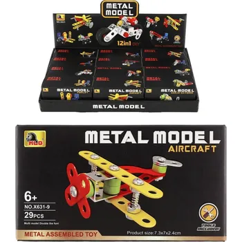 ostatní stavebnice Stavebnice kovová mini dopravní prostředky různé druhy v krabičce