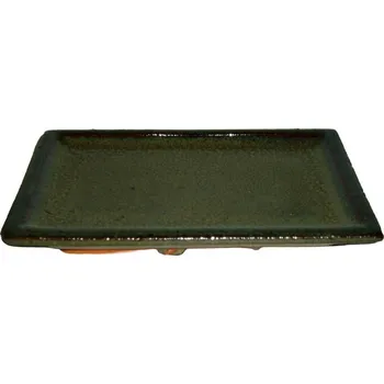 Květináč Podmiska na bonsaje khaki zelená 12 x 7,5 cm