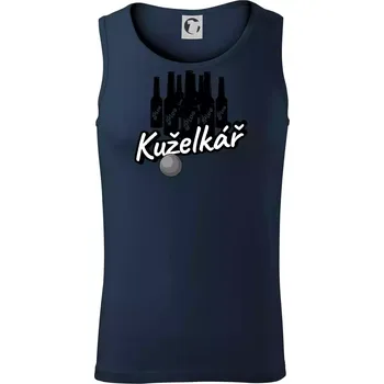Kuželkář pivo - Tílko pánské Core - XL ( Námořní modrá (velmi tmavá - téměř černá) )