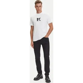 Pánské tričko Karl Lagerfeld Jeans T-Shirt A3M17057 Bílá Regular Fit XXL