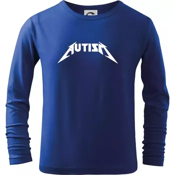 Chlapecké tričko Autism rock nápis - Triko dětské Long Sleeve - 122 cm/6 let ( Královská modrá )