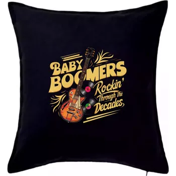 Polštář Baby Boomers - Rockin - Polštář 50x50 - 50x50 - Pouze potah ( Černá )