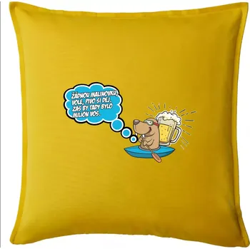 Polštář Žádnou malinovku, ale pivo - Polštář 50x50 - 50x50 - Pouze potah ( Žlutá )