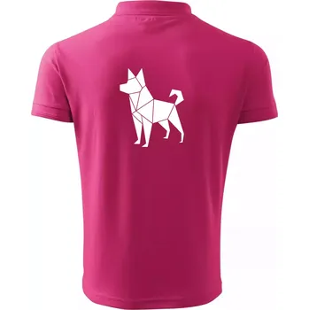 Pánská košile Origami pes z boku - Polokošile pánská Pique Polo 203 - XL ( Purpurová )