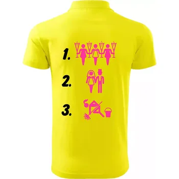 Pánská košile Před a po žena - Polokošile pánská Pique Polo 203 - L ( Citrónová )