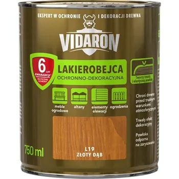 barva a nátěr na dřevo Vidaron Lazura Ochranně Dekorační, Zlatý Dub L19 0,75L
