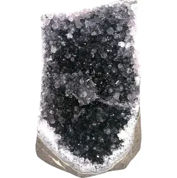 Přírodní kámen Dekorativní ametystová geoda 515 g – stabilní řezaná základna (temně fialová)