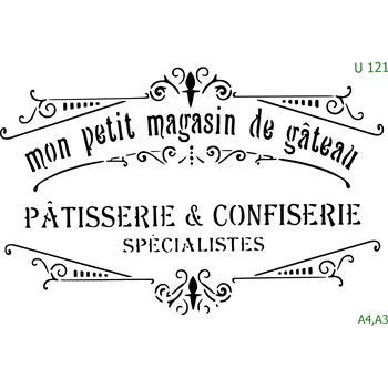 Šablona U 121 - A4 , Nelepící folie