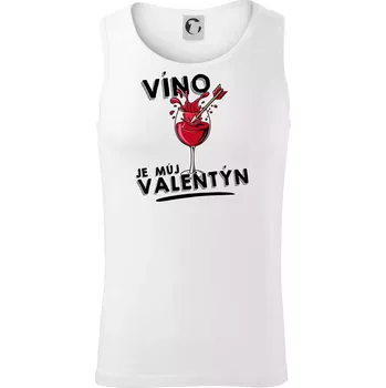 Víno je můj valentýn - Tílko pánské Core - L ( Bílá )