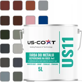 barva na kov US-Coat 5 l polomatná antikorozní akrylová Barva na kov