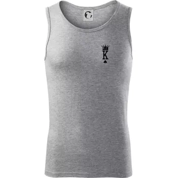 King & Queen logo na prso - Tílko pánské Core - S ( Tmavě šedý melír )