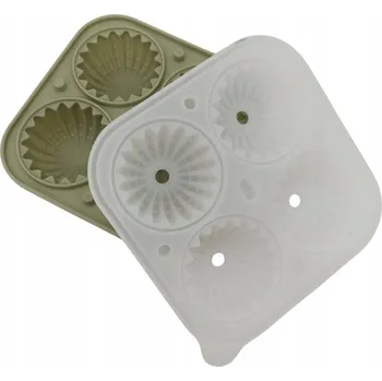 Tvořítko na led SILIKONOVÁ FORMA NA LED KOULE MUŠLE SPIRÁLY NÁPOJE DEZERTY XXL ZELENÁ