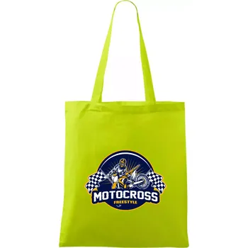 Motocross freestyle kruh - Taška bavlněná - 42 x 38 cm ( Limetková )