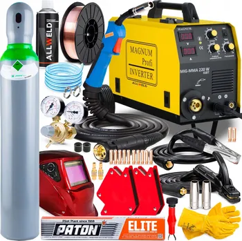 Svářečka INVERTOROVÁ SVÁŘEČKA MAGNUM MIG 220W MMA ALU 200A 230V IGBT FLUX