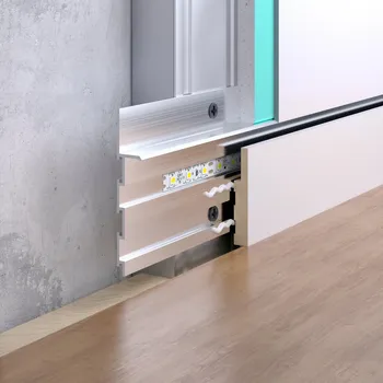 soklová lišta MDF soklová lišta s LED drážkou, bílý základ, 10x60 mm, 280 cm