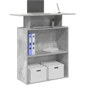 Psací stůl vidaXL Recepční stůl 100x40x104 cm kompozitní dřevo [859055] Barva: Betonová šedá