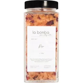 Koupelová sůl La Bomba - Mořská sůl do koupele Růže