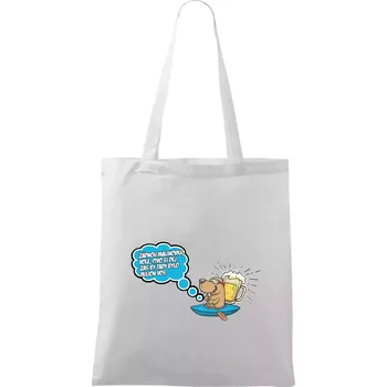 Nákupní taška Žádnou malinovku, ale pivo - Taška bavlněná - 42 x 38 cm ( Bílá )