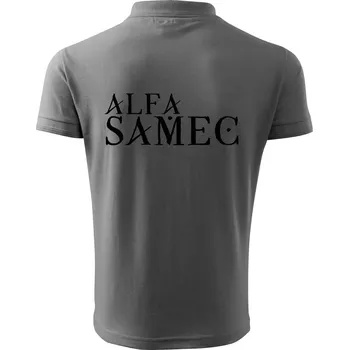 Pánská košile Alfa Samec - Polokošile pánská Pique Polo 203 - 4XL ( Ocelově šedá )