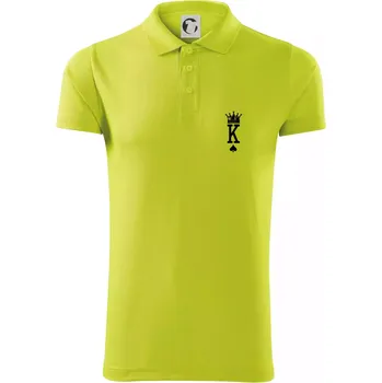 Pánská košile King & Queen logo na prso - Polokošile Victory sportovní (dresovina) - M ( Limetková )