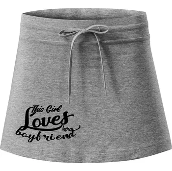 Dámská sukně This Girl Loves her Boyfriend - Sportovní sukně - two in one - XS ( Tmavě šedý melír )