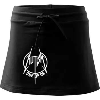 Dámská sukně Autism one of us - Sportovní sukně - two in one - S ( Černá )