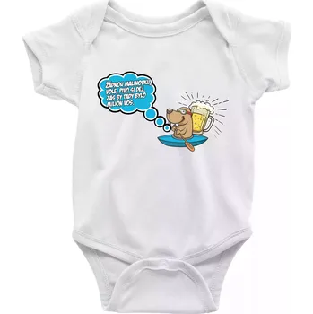 Kojenecké oblečení Žádnou malinovku, ale pivo - Body kojenecké s krátkým rukávem - Krátký r. do 3 měs ( Bílá )