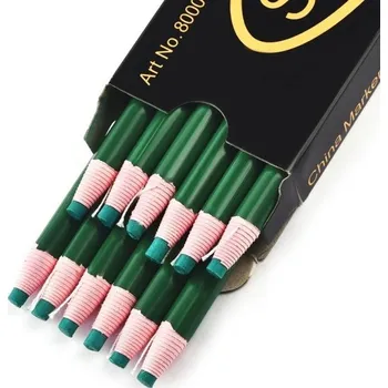 Čepice Sada 12 ks křídových šicích tužek 170 x 8,5 mm Mazatelné fixy na látky Patchwork Šicí značení DIY oděvy Vyšívací a krejčovské práce zelená