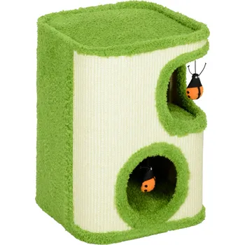 Škrabadlo pro kočky |zelené+krémově bílé