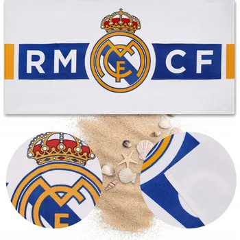 Rychleschnoucí bavlněná osuška Real Madrid pro fanoušky, 70x140 cm