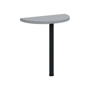 Stolová podnož SIJD - 80 přístavba jednací, kovová podnož černá, síla desky 36 mm, široká 800 mm, šedá