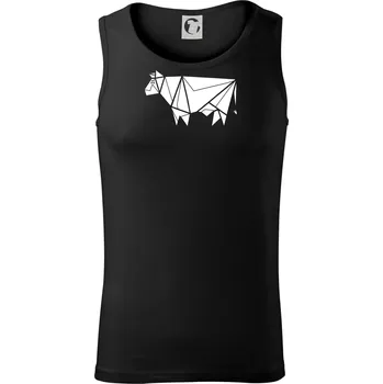 Origami kráva z boku - Tílko pánské Core - XL ( Černá )