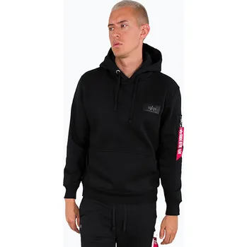 Pánská mikina Pánská mikina Alpha Industries Back Print Camo Sweatshirt black/woodland