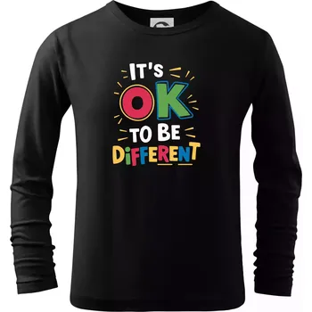 Chlapecké tričko It's OK to be different - Triko dětské Long Sleeve - 122 cm/6 let ( Černá )