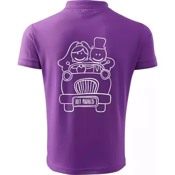 Pánská košile Svatební auto - Polokošile pánská Pique Polo 203 - 4XL ( Fialová )