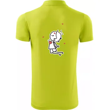 Pánská košile Párový motiv - panáček a magnet - Polokošile Victory sportovní (dresovina) - 2XL ( Limetková )