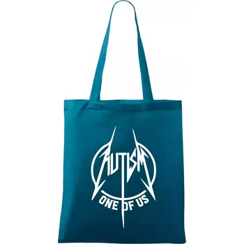 Autism one of us - Taška bavlněná - 42 x 38 cm ( Petrolejová )